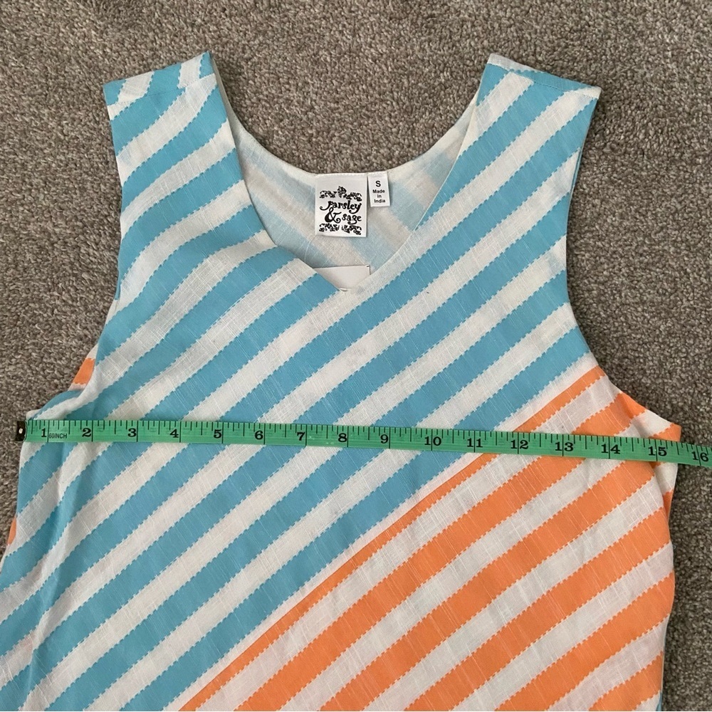 Parsley & Sage Pastel Striped Sleeveless Summer Dress - Picture 6 of 9